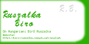 ruszalka biro business card